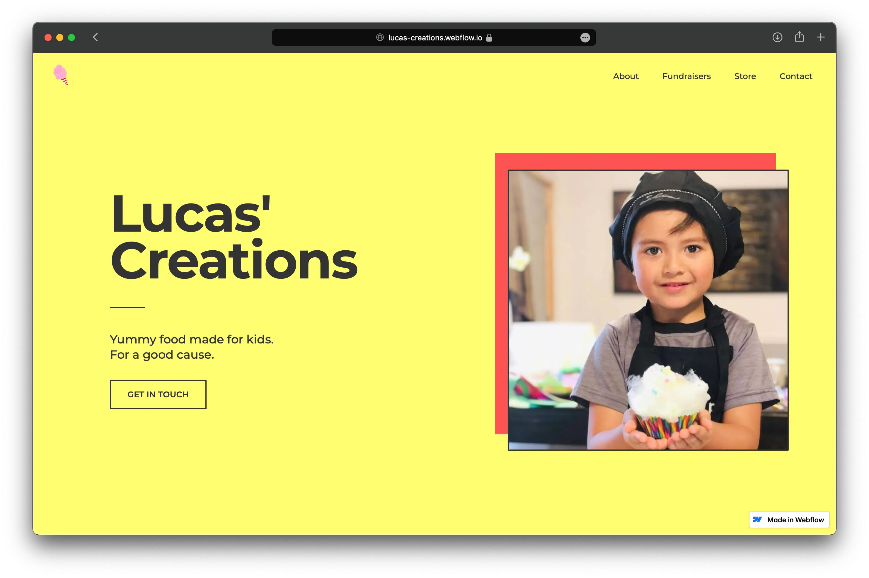 Lucas' creations website