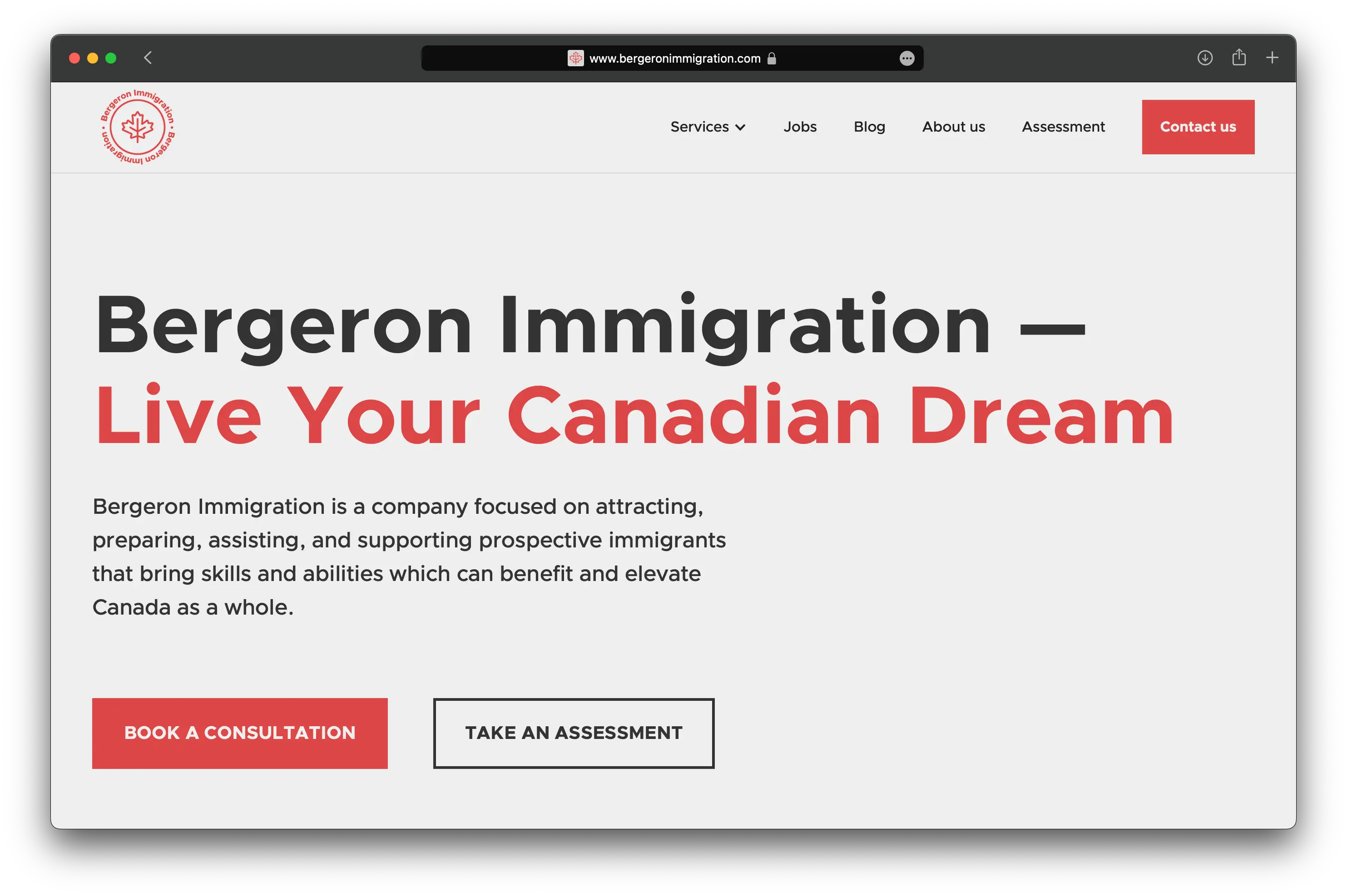 bergeron immigration website