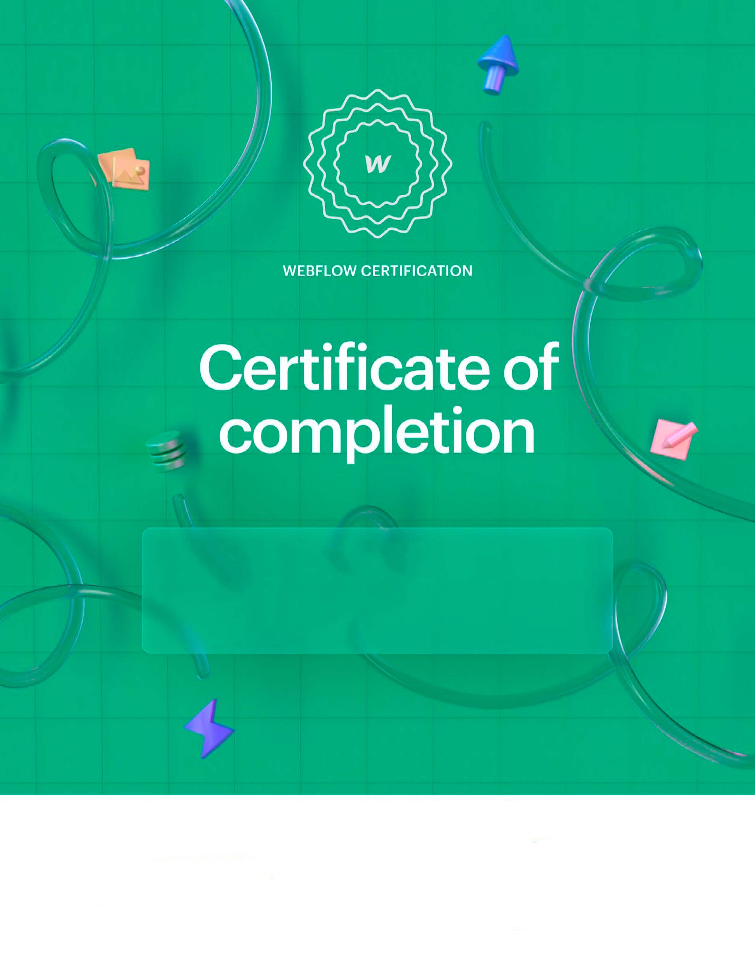 webflow CMS certificate