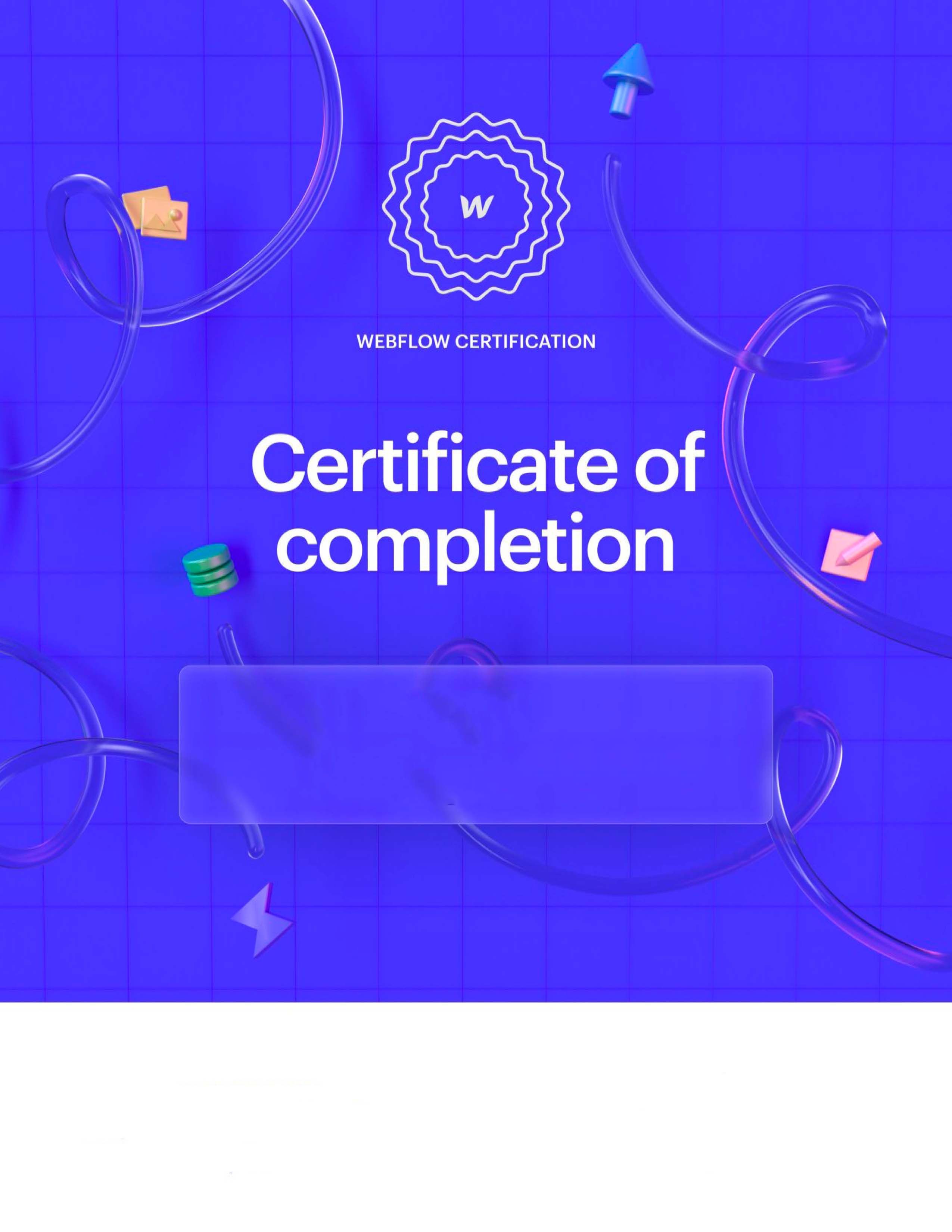 webflow layouts level 1 certificate